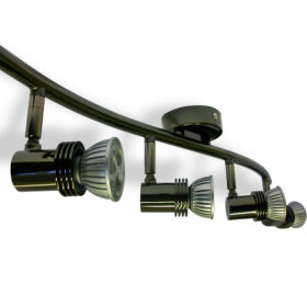 4x Spotlights Bar Surface Mount. 4x50w Max GU10 Light Fitting -