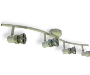 4x Spotlights Bar Surface Mount. 4x50w Max GU10 Light Fitting -