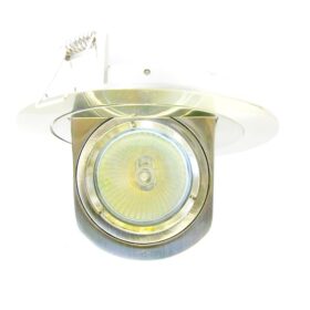 DLLRTR28 Swivel & Scoop Lock Ring Downlight. The DLLRTR28 Downlight made from Alumium Part of Economy range of goods adds added assurance of quality Swivel & Scoop & Tilt function Lock ring mechanism for easy of lamp maintenance Diecast Aluminium 50w max IP20 Lv only Finishes available: White,Chrome,Brushed Chrome Residential, Hospitality, Retail DLLRTR28 Swivel & Scoop Lock Ring Downlight -