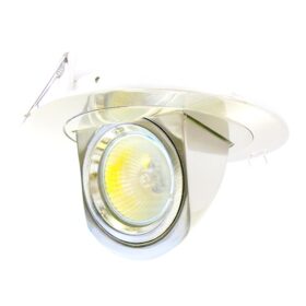 DLLRTR28 Swivel & Scoop Lock Ring Downlight. The DLLRTR28 Downlight made from Alumium Part of Economy range of goods adds added assurance of quality Swivel & Scoop & Tilt function Lock ring mechanism for easy of lamp maintenance Diecast Aluminium 50w max IP20 Lv only Finishes available: White,Chrome,Brushed Chrome Residential, Hospitality, Retail DLLRTR28 Swivel & Scoop Lock Ring Downlight -