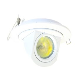 DLLRTR28 Swivel & Scoop Lock Ring Downlight. The DLLRTR28 Downlight made from Alumium Part of Economy range of goods adds added assurance of quality Swivel & Scoop & Tilt function Lock ring mechanism for easy of lamp maintenance Diecast Aluminium 50w max IP20 Lv only Finishes available: White,Chrome,Brushed Chrome Residential, Hospitality, Retail DLLRTR28 Swivel & Scoop Lock Ring Downlight -