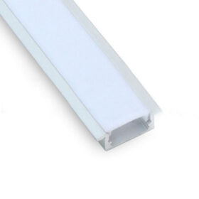 Aluminium Profile for LED Strip. Aluminium profile for use with LED strip available in 1m, 2m & 3m lengths Complete with mounting clips and end caps. Multi application use Hospitality,Domestic, Commercial, Aluminium Profile for LED Strip -