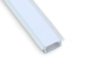 Aluminium Profile for LED Strip. Aluminium profile for use with LED strip available in 1m, 2m & 3m lengths Complete with mounting clips and end caps. Multi application use Hospitality,Domestic, Commercial, Aluminium Profile for LED Strip -