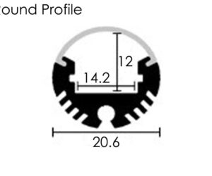 Aluminium Profile for LED Strip. Aluminium profile for use with LED strip available in 1m, 2m & 3m lengths Complete with mounting clips and end caps. Multi application use Hospitality,Domestic, Commercial, Aluminium Profile for LED Strip
