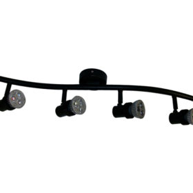 4x Spotlights Bar Surface Mount. 4x50w Max GU10 Light Fitting -