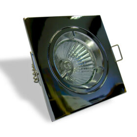 DLLRSQ Fixed Lock Ring Square Diecast Downlight. The DLLRSQ fixed downlight made from Aluminum Part of Eco series range adds added assurance of quality Diecast Aluminum High quality Finish Strong spring clips Lock ring mechanism Compatible with LED lamps IP20 Gu10 versions available Finishes available: White,Chrome,Brushed Chrome Residential, Hospitality, Retail DLLRSQ Fixed Lock Ring Square Diecast Downlight -