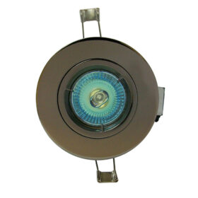 FRLRF Fire-Rated Fixed Downlight. FRLRF downlight made from Aluminum Fire Resistant for up to 90 Minutes. Resistance Performance Rated of a Fire Rated Floor/ Ceiling Protection built-in safeguarding the spread of fire & noise pollution Preserves fire integrity performance without the firehood As straightforward to fit as conventional downlight Compatible with GU10 Halogen & LED Lamps Residential, Hospitality, Education Centres, Leisure Centres FRLRF Fire-Rated Fixed Downlight -