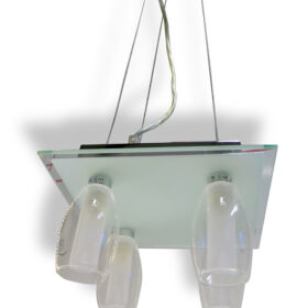 STYLO4 4 x 40w G9 Drop Glass Pendant Light Fitting -