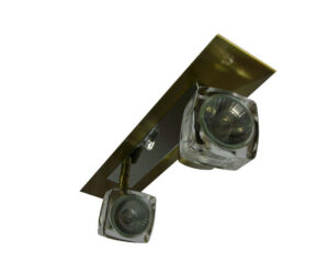 TarkaSpot2 Ice Cube Glass Spotlight Wall Ceiling Light Fitting. RX Tarka range are finish to high standard. Directional head allows maximum rotational movement. Antique Brass & Brushed Chrome. Suitable for various applications. Domestic, Hospitality. TarkaSpot2 Ice Cube Glass Spotlight Wall Ceiling Light Fitting -