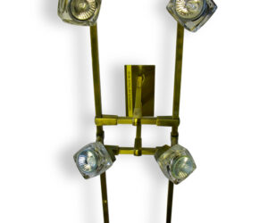 TarkaSpot6 Ice Cube Glass Shade x 6 Spot Ceiling Light Fitting -