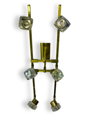 TarkaSpot6 Ice Cube Glass Shade x 6 Spot Ceiling Light Fitting -